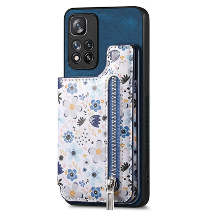 Retro Painted Zipper Wallet Back Phone Case, For Redmi Note 8T, For Redmi 8, For Redmi 8A, For Redmi Note 8, For Redmi Note 8 Pro