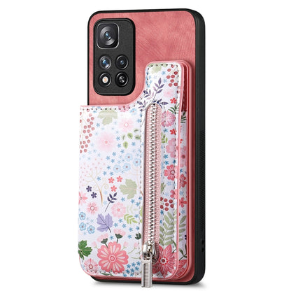 Retro Painted Zipper Wallet Back Phone Case, For Redmi Note 8T, For Redmi 8, For Redmi 8A, For Redmi Note 8, For Redmi Note 8 Pro