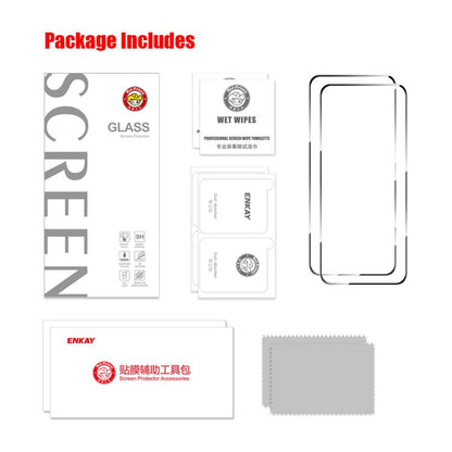 2pcs ENKAY Hat-Prince Full Glue High Aluminum-silicon Tempered Glass Film, For Google Pixel 11a, For Google Pixel 9 Pro XL, For Google Pixel 9 Pro, For Google Pixel 9, For Google Pixel 8 Pro, For Google Pixel 8