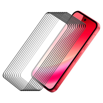 Tempered glass screen protector set with edge-to-edge coverage for a smartphone