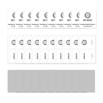 10-pack tempered glass screen protector pieces with cleaning wipes included