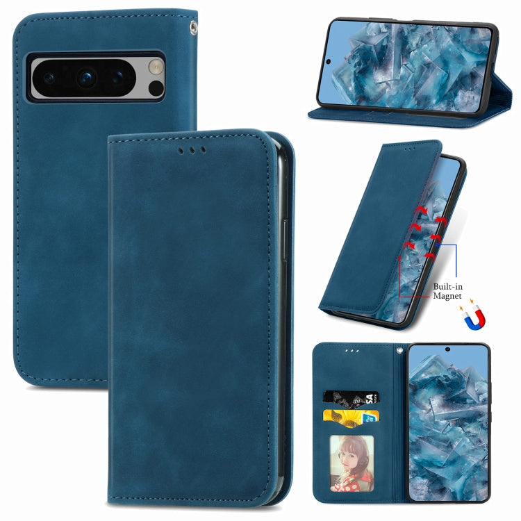 Retro Skin Feel Magnetic Flip Leather Phone Case, For Google Pixel 11 Pro XL, For Google Pixel 10a, For Google Pixel 10 Pro XL, For Google Pixel 9a, For Google Pixel 9 Pro XL, For Google Pixel 8a, For Google Pixel 8 Pro, For Google Pixel 8             ...