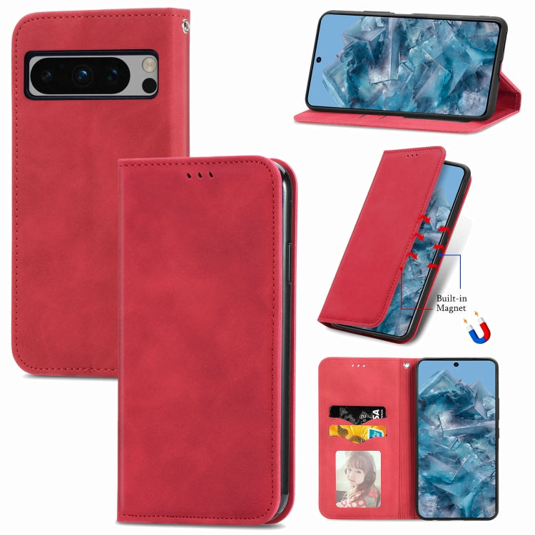 Retro Skin Feel Magnetic Flip Leather Phone Case, For Google Pixel 11 Pro XL, For Google Pixel 10a, For Google Pixel 10 Pro XL, For Google Pixel 9a, For Google Pixel 9 Pro XL, For Google Pixel 8a, For Google Pixel 8 Pro, For Google Pixel 8             ...