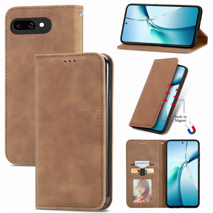Retro Skin Feel Magnetic Flip Leather Phone Case, For Google Pixel 11 Pro XL, For Google Pixel 10a, For Google Pixel 10 Pro XL, For Google Pixel 9a, For Google Pixel 9 Pro XL, For Google Pixel 8a, For Google Pixel 8 Pro, For Google Pixel 8             ...