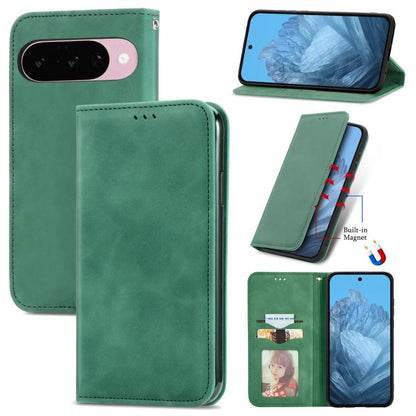 Retro Skin Feel Magnetic Flip Leather Phone Case, For Google Pixel 11 Pro XL, For Google Pixel 10a, For Google Pixel 10 Pro XL, For Google Pixel 9a, For Google Pixel 9 Pro XL, For Google Pixel 8a, For Google Pixel 8 Pro, For Google Pixel 8             ...