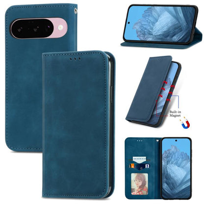 Retro Skin Feel Magnetic Flip Leather Phone Case, For Google Pixel 11 Pro XL, For Google Pixel 10a, For Google Pixel 10 Pro XL, For Google Pixel 9a, For Google Pixel 9 Pro XL, For Google Pixel 8a, For Google Pixel 8 Pro, For Google Pixel 8             ...