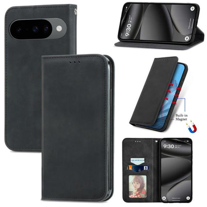 Retro Skin Feel Magnetic Flip Leather Phone Case, For Google Pixel 11 Pro XL, For Google Pixel 10a, For Google Pixel 10 Pro XL, For Google Pixel 9a, For Google Pixel 9 Pro XL, For Google Pixel 8a, For Google Pixel 8 Pro, For Google Pixel 8             ...