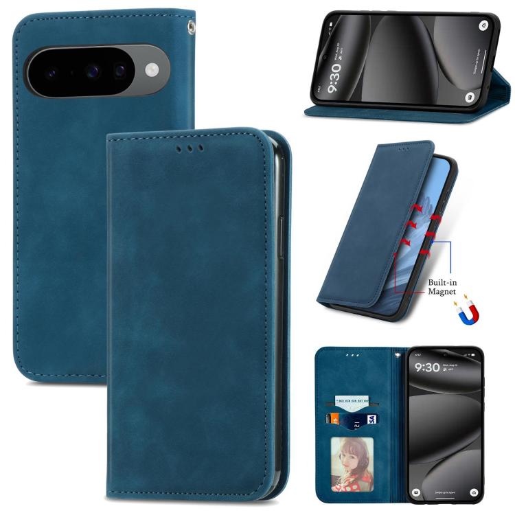Retro Skin Feel Magnetic Flip Leather Phone Case, For Google Pixel 11 Pro XL, For Google Pixel 10a, For Google Pixel 10 Pro XL, For Google Pixel 9a, For Google Pixel 9 Pro XL, For Google Pixel 8a, For Google Pixel 8 Pro, For Google Pixel 8             ...