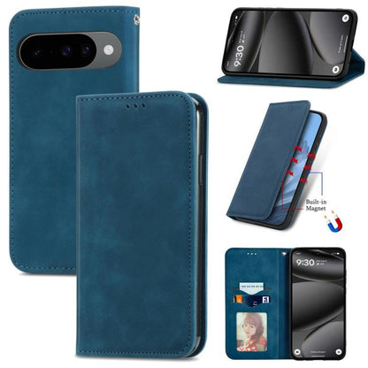 Retro Skin Feel Magnetic Flip Leather Phone Case, For Google Pixel 11 Pro XL, For Google Pixel 10a, For Google Pixel 10 Pro XL, For Google Pixel 9a, For Google Pixel 9 Pro XL, For Google Pixel 8a, For Google Pixel 8 Pro, For Google Pixel 8             ...
