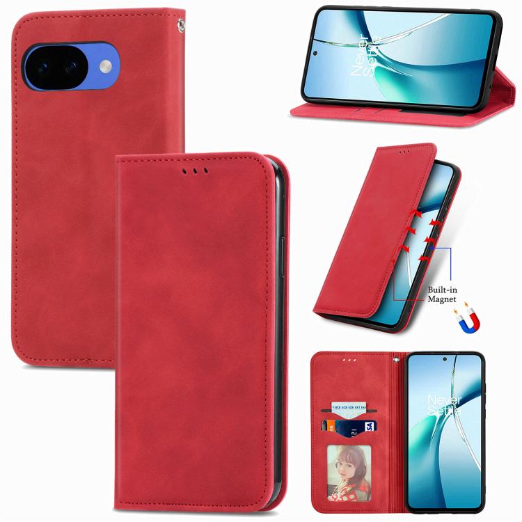 Retro Skin Feel Magnetic Flip Leather Phone Case, For Google Pixel 11 Pro XL, For Google Pixel 10a, For Google Pixel 10 Pro XL, For Google Pixel 9a, For Google Pixel 9 Pro XL, For Google Pixel 8a, For Google Pixel 8 Pro, For Google Pixel 8             ...