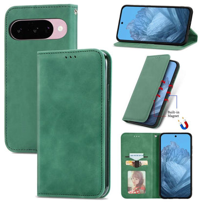 Retro Skin Feel Magnetic Flip Leather Phone Case, For Google Pixel 11 Pro XL, For Google Pixel 10a, For Google Pixel 10 Pro XL, For Google Pixel 9a, For Google Pixel 9 Pro XL, For Google Pixel 8a, For Google Pixel 8 Pro, For Google Pixel 8             ...