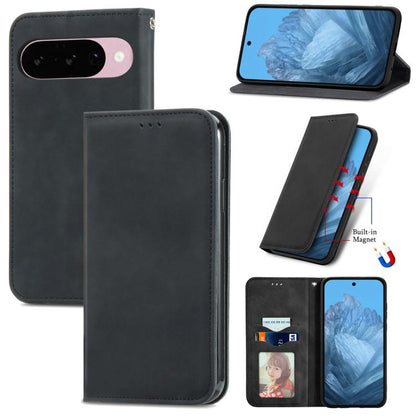Retro Skin Feel Magnetic Flip Leather Phone Case, For Google Pixel 11 Pro XL, For Google Pixel 10a, For Google Pixel 10 Pro XL, For Google Pixel 9a, For Google Pixel 9 Pro XL, For Google Pixel 8a, For Google Pixel 8 Pro, For Google Pixel 8             ...