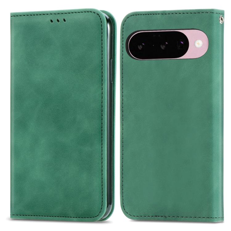 Retro Skin Feel Magnetic Flip Leather Phone Case, For Google Pixel 11 Pro XL, For Google Pixel 10a, For Google Pixel 10 Pro XL, For Google Pixel 9a, For Google Pixel 9 Pro XL, For Google Pixel 8a, For Google Pixel 8 Pro, For Google Pixel 8             ...