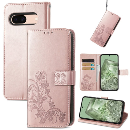 Four-leaf Clasp Embossed Buckle Leather Phone Case, For Google Pixel 11 Pro XL, For Google Pixel 9 Pro XL, For Google Pixel 9, For Google Pixel 8a, For Google Pixel 8 Pro, For Google  Pixel 8