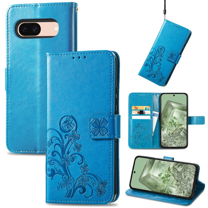 Four-leaf Clasp Embossed Buckle Leather Phone Case, For Google Pixel 11 Pro XL, For Google Pixel 9 Pro XL, For Google Pixel 9, For Google Pixel 8a, For Google Pixel 8 Pro, For Google  Pixel 8