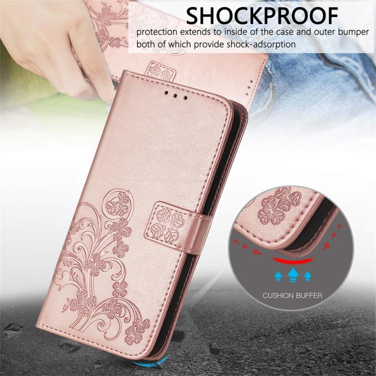 Four-leaf Clasp Embossed Buckle Leather Phone Case, For Google Pixel 11 Pro XL, For Google Pixel 9 Pro XL, For Google Pixel 9, For Google Pixel 8a, For Google Pixel 8 Pro, For Google  Pixel 8