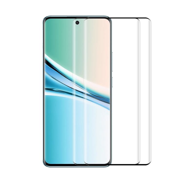 Tempered glass screen protector (2-pack) with curved full-side coverage for phone