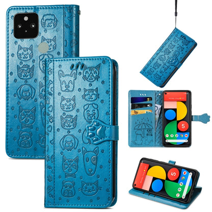 Cat and Dog Embossed Leather Phone Case, For Google Pixel 5, For Google Pixel 5 XL, For Google Pixel 11 / 11 Pro, For Google Pixel 10 / 10 Pro, For Google Pixel 9 / 9 Pro