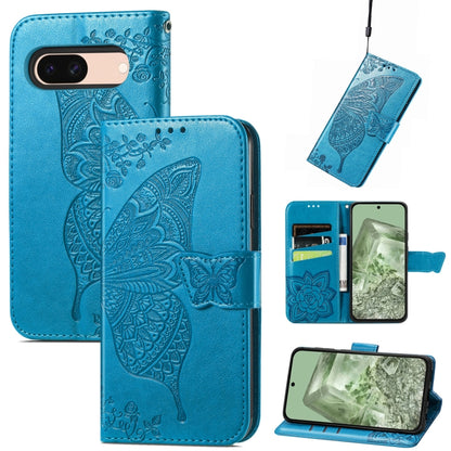 Butterfly Love Flower Embossed Leather Phone Case, For Google Pixel 11 Pro XL, For Google Pixel 10a, For Google Pixel 10 Pro XL, For Google Pixel 9a, For Google Pixel 9 Pro XL, For Google Pixel 8a, For Google Pixel 11 / 11 Pro                          ...