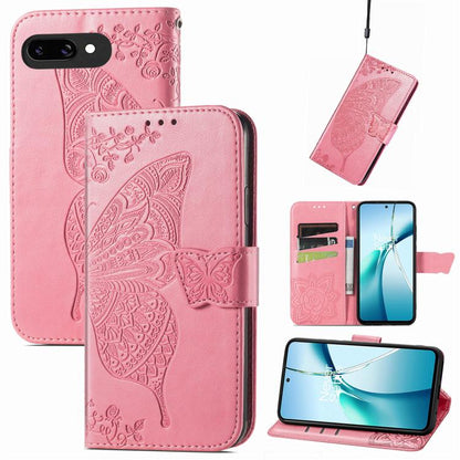 Butterfly Love Flower Embossed Leather Phone Case, For Google Pixel 11 Pro XL, For Google Pixel 10a, For Google Pixel 10 Pro XL, For Google Pixel 9a, For Google Pixel 9 Pro XL, For Google Pixel 8a, For Google Pixel 11 / 11 Pro                          ...