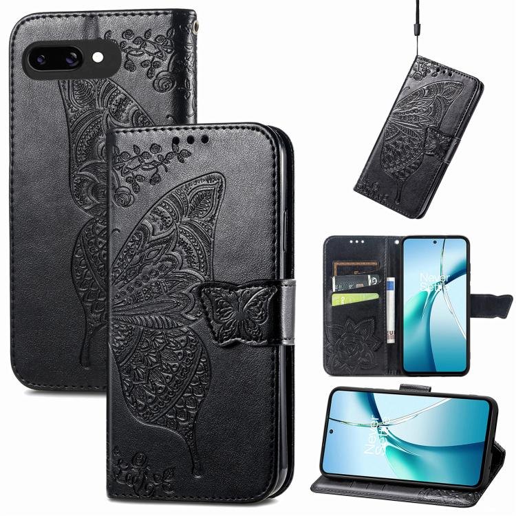 Butterfly Love Flower Embossed Leather Phone Case, For Google Pixel 11 Pro XL, For Google Pixel 10a, For Google Pixel 10 Pro XL, For Google Pixel 9a, For Google Pixel 9 Pro XL, For Google Pixel 8a, For Google Pixel 11 / 11 Pro                          ...