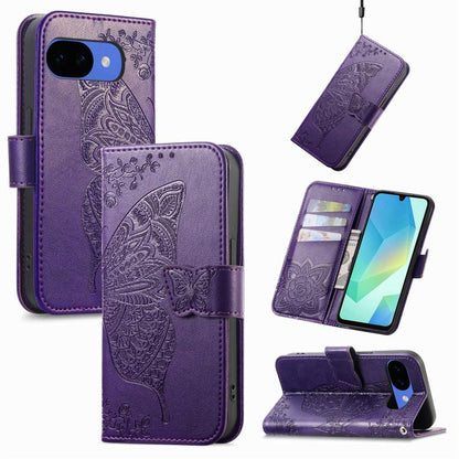 Butterfly Love Flower Embossed Leather Phone Case, For Google Pixel 11 Pro XL, For Google Pixel 10a, For Google Pixel 10 Pro XL, For Google Pixel 9a, For Google Pixel 9 Pro XL, For Google Pixel 8a, For Google Pixel 11 / 11 Pro                          ...