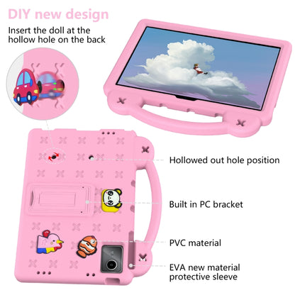 Pink EVA tablet case with built-in PC bracket and handle kickstand