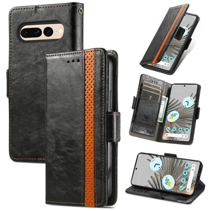 CaseNeo Splicing Dual Magnetic Buckle Leather Phone Case, For Google Pixel 11 Pro XL, For Google Pixel 11 / 11 Pro, For Google Pixel 10a, For Google Pixel 8a, For Google Pixel 7 Pro, For Google Pixel 9a, For Google Pixel 7, For Google Pixel 6a         ...