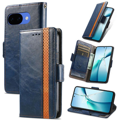 CaseNeo Splicing Dual Magnetic Buckle Leather Phone Case, For Google Pixel 11 Pro XL, For Google Pixel 11 / 11 Pro, For Google Pixel 10a, For Google Pixel 8a, For Google Pixel 7 Pro, For Google Pixel 9a, For Google Pixel 7, For Google Pixel 6a         ...