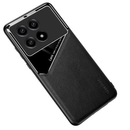 All-inclusive Leather Organic Glass Phone Case with Metal Iron Sheet, For Xiaomi Redmi 13C, For Xiaomi Redmi K70