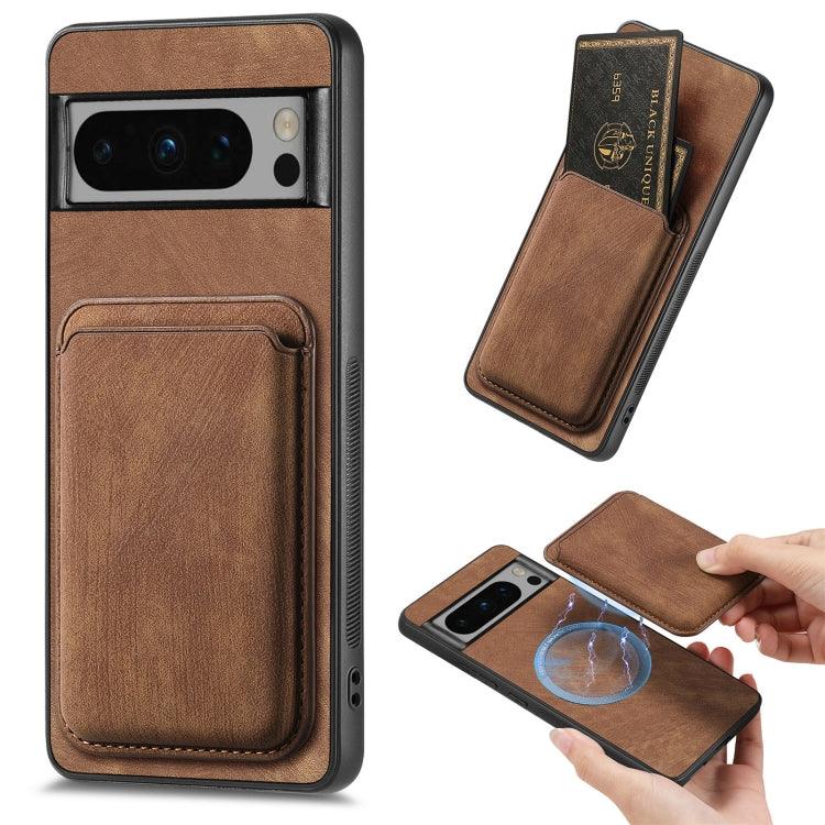 Retro Leather Card Bag Magnetic Phone Case, For Google Pixel 11 Pro XL, For Google Pixel 11, For Google Pixel 11 Pro, For Google Pixel 10 Pro XL, For Google Pixel 9A, For Google Pixel 9 Pro XL, For Google Pixel 8 Pro, For Google Pixel 8                ...
