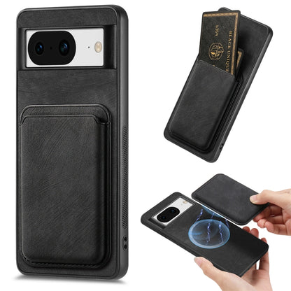 Retro Leather Card Bag Magnetic Phone Case, For Google Pixel 11 Pro XL, For Google Pixel 11, For Google Pixel 11 Pro, For Google Pixel 10 Pro XL, For Google Pixel 9A, For Google Pixel 9 Pro XL, For Google Pixel 8 Pro, For Google Pixel 8                ...