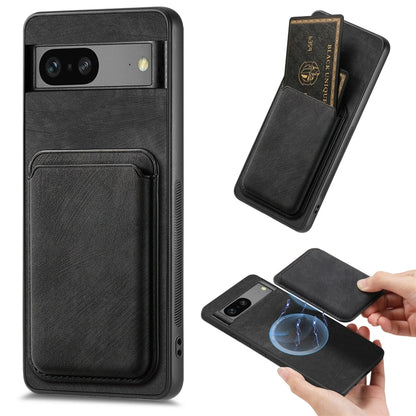 Retro Leather Card Bag Magnetic Phone Case, For Google Pixel 11 Pro XL, For Google Pixel 11, For Google Pixel 11 Pro, For Google Pixel 10 Pro XL, For Google Pixel 9A, For Google Pixel 9 Pro XL, For Google Pixel 8 Pro, For Google Pixel 8                ...