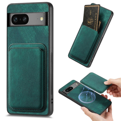 Retro Leather Card Bag Magnetic Phone Case, For Google Pixel 11 Pro XL, For Google Pixel 11, For Google Pixel 11 Pro, For Google Pixel 10 Pro XL, For Google Pixel 9A, For Google Pixel 9 Pro XL, For Google Pixel 8 Pro, For Google Pixel 8                ...