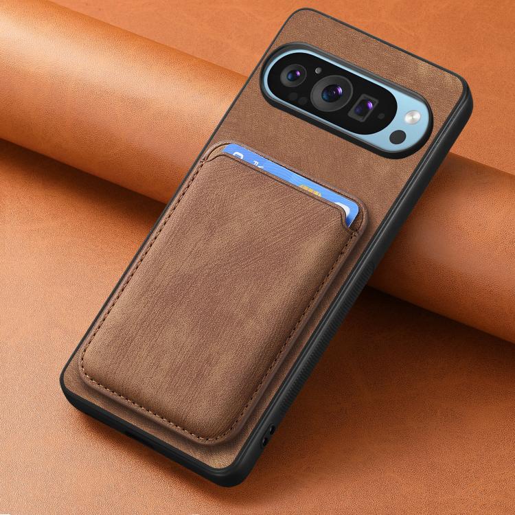Retro Leather Card Bag Magnetic Phone Case, For Google Pixel 9 / 9 Pro