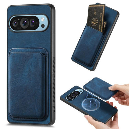 Retro Leather Card Bag Magnetic Phone Case, For Google Pixel 9 / 9 Pro