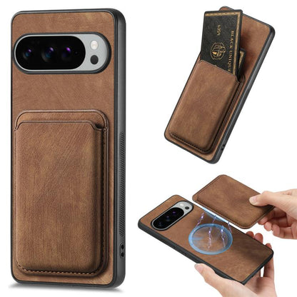 Retro Leather Card Bag Magnetic Phone Case, For Google Pixel 11 Pro XL, For Google Pixel 11, For Google Pixel 11 Pro, For Google Pixel 10 Pro XL, For Google Pixel 9A, For Google Pixel 9 Pro XL, For Google Pixel 8 Pro, For Google Pixel 8                ...