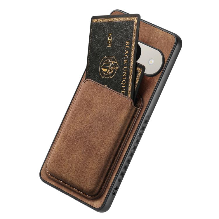 Retro Leather Card Bag Magnetic Phone Case, For Google Pixel 11 Pro XL, For Google Pixel 11, For Google Pixel 11 Pro, For Google Pixel 10 Pro XL, For Google Pixel 9A, For Google Pixel 9 Pro XL, For Google Pixel 8 Pro, For Google Pixel 8                ...