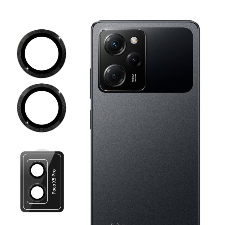ENKAY Hat-Prince 9H Rear Camera Lens Aluminium Alloy Tempered Glass Film, For Xiaomi Poco X5 Pro
