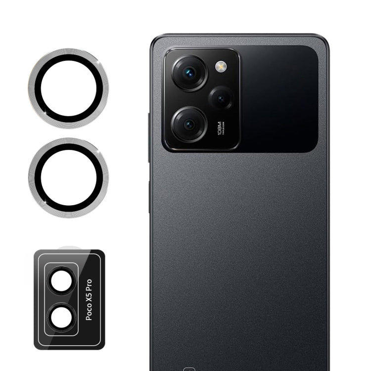 ENKAY Hat-Prince 9H Rear Camera Lens Aluminium Alloy Tempered Glass Film, For Xiaomi Poco X5 Pro