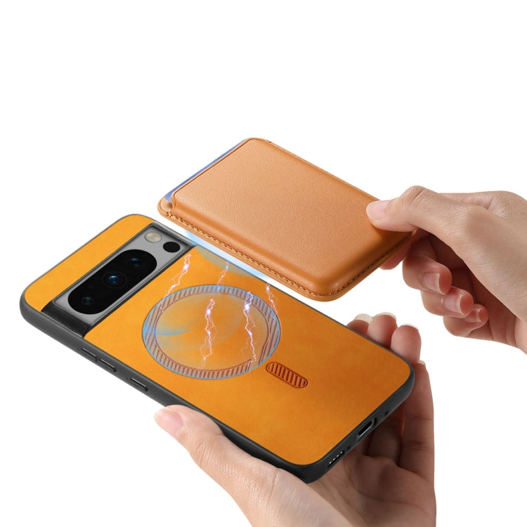 Retro Magsafe Card Bag PU Back Cover Phone Case, For Google Pixel 7, For Google Pixel 10 / 10 Pro