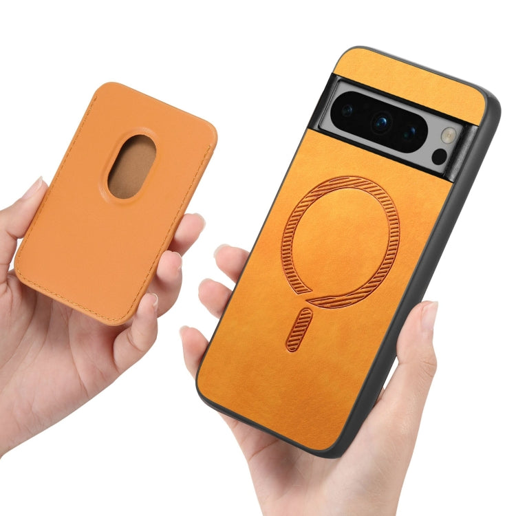 Retro Magsafe Card Bag PU Back Cover Phone Case, For Google Pixel 7, For Google Pixel 10 / 10 Pro