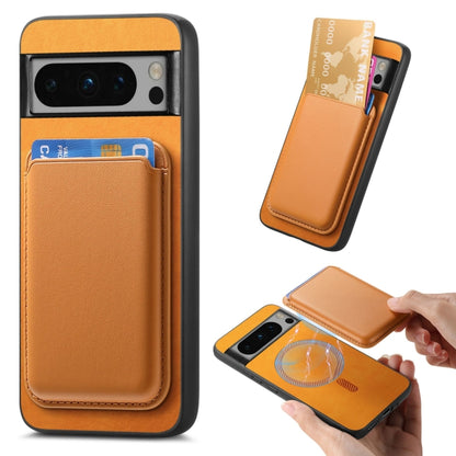 Retro Magsafe Card Bag PU Back Cover Phone Case, For Google Pixel 11 Pro XL, For Google Pixel 11, For Google Pixel 11 Pro, For Google Pixel 10 Pro XL, For Google Pixel 9a, For Google Pixel 9 Pro XL, For Google Pixel 9 Pro, For Google Pixel 9           ...