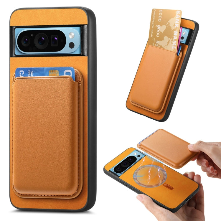 Retro Magsafe Card Bag PU Back Cover Phone Case, For Google Pixel 11 Pro XL, For Google Pixel 11, For Google Pixel 11 Pro, For Google Pixel 10 Pro XL, For Google Pixel 9a, For Google Pixel 9 Pro XL, For Google Pixel 9 Pro, For Google Pixel 9           ...