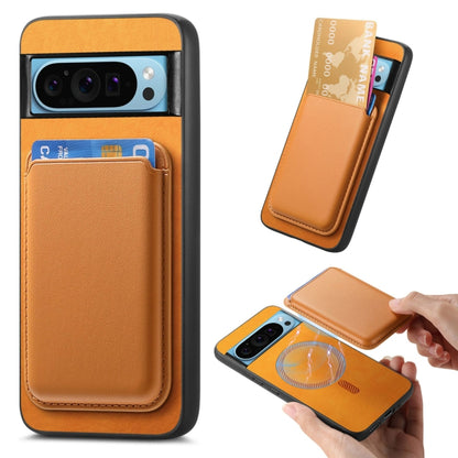Retro Magsafe Card Bag PU Back Cover Phone Case, For Google Pixel 11 Pro XL, For Google Pixel 11, For Google Pixel 11 Pro, For Google Pixel 10 Pro XL, For Google Pixel 9a, For Google Pixel 9 Pro XL, For Google Pixel 9 Pro, For Google Pixel 9           ...