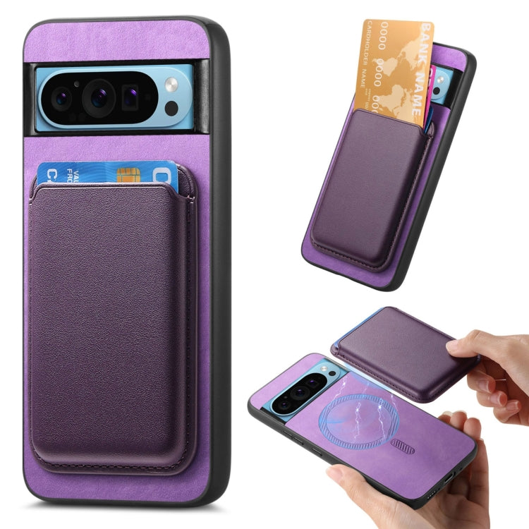 Retro Magsafe Card Bag PU Back Cover Phone Case, For Google Pixel 11 Pro XL, For Google Pixel 11, For Google Pixel 11 Pro, For Google Pixel 10 Pro XL, For Google Pixel 9a, For Google Pixel 9 Pro XL, For Google Pixel 9 Pro, For Google Pixel 9           ...