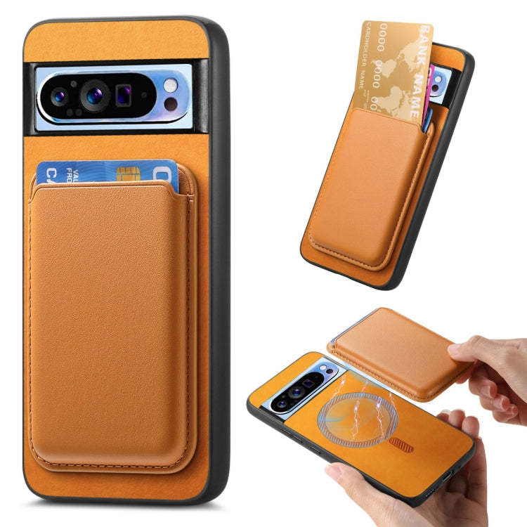 Retro Magsafe Card Bag PU Back Cover Phone Case, For Google Pixel 11 Pro XL, For Google Pixel 11, For Google Pixel 11 Pro, For Google Pixel 10 Pro XL, For Google Pixel 9a, For Google Pixel 9 Pro XL, For Google Pixel 9 Pro, For Google Pixel 9           ...