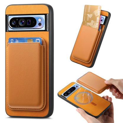 Retro Magsafe Card Bag PU Back Cover Phone Case, For Google Pixel 11 Pro XL, For Google Pixel 11, For Google Pixel 11 Pro, For Google Pixel 10 Pro XL, For Google Pixel 9a, For Google Pixel 9 Pro XL, For Google Pixel 9 Pro, For Google Pixel 9           ...