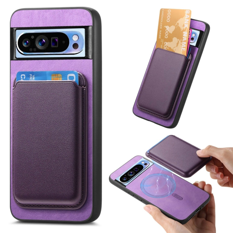 Retro Magsafe Card Bag PU Back Cover Phone Case, For Google Pixel 11 Pro XL, For Google Pixel 11, For Google Pixel 11 Pro, For Google Pixel 10 Pro XL, For Google Pixel 9a, For Google Pixel 9 Pro XL, For Google Pixel 9 Pro, For Google Pixel 9           ...
