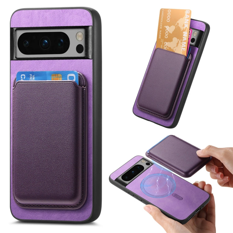 Retro Magsafe Card Bag PU Back Cover Phone Case, For Google Pixel 11 Pro XL, For Google Pixel 11, For Google Pixel 11 Pro, For Google Pixel 10 Pro XL, For Google Pixel 9a, For Google Pixel 9 Pro XL, For Google Pixel 9 Pro, For Google Pixel 9           ...